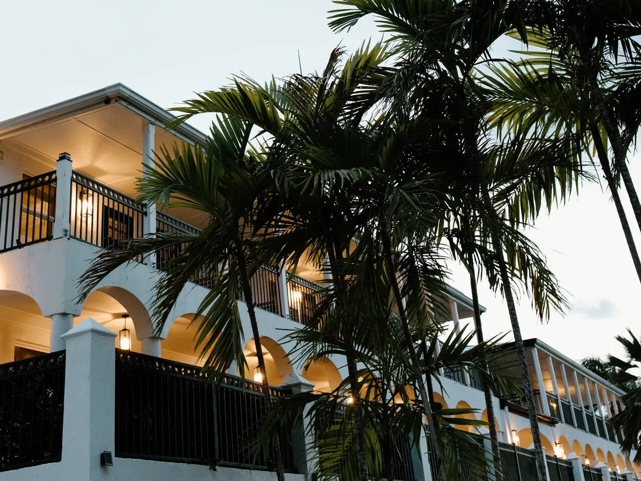 The Cove Hotel St. Croix boutique hotel on the North Shore surrounded by tropical palms