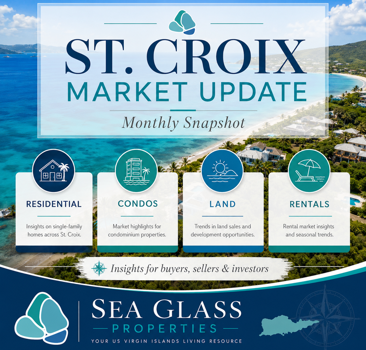 St. Croix real estate market update May 2026 monthly snapshot Sea Glass Properties